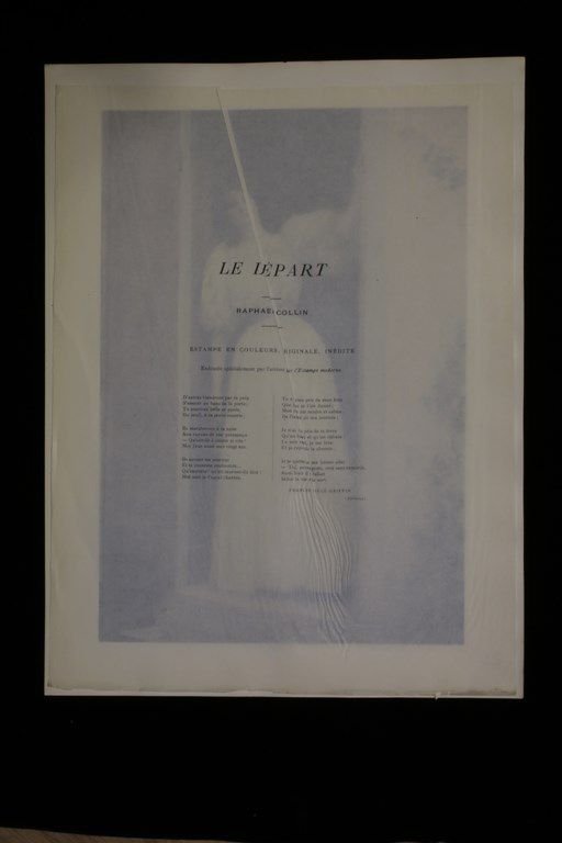 L'Estampe Moderne. Le Départ. Lithographie Originale