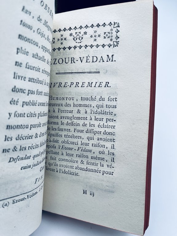 L'Ezour-Vedam ou ancien commentaire du Vedam, contenant l'exposition des opinions …