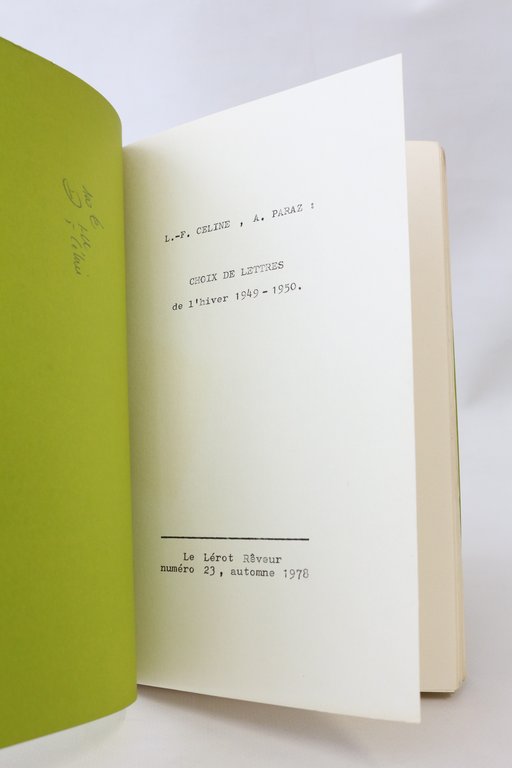 L'hiver 1949-1950 (choix de lettres)