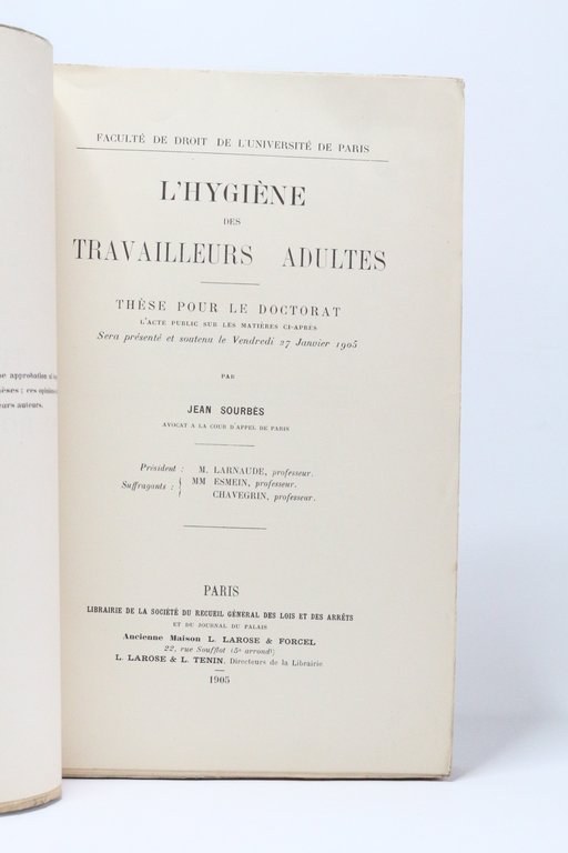 L'hygiène des travailleurs adultes