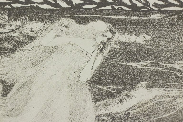 "L'illusion" - Lithographie originale sur Chine - L'Estampe Moderne