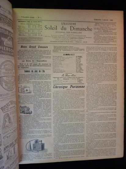 L'Illustré Soleil du Dimanche. 13ème année complète du n°1 du …