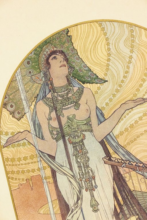 "L'incantation" (Salammbô) - Lithographie originale sur Japon - L'Estampe Moderne