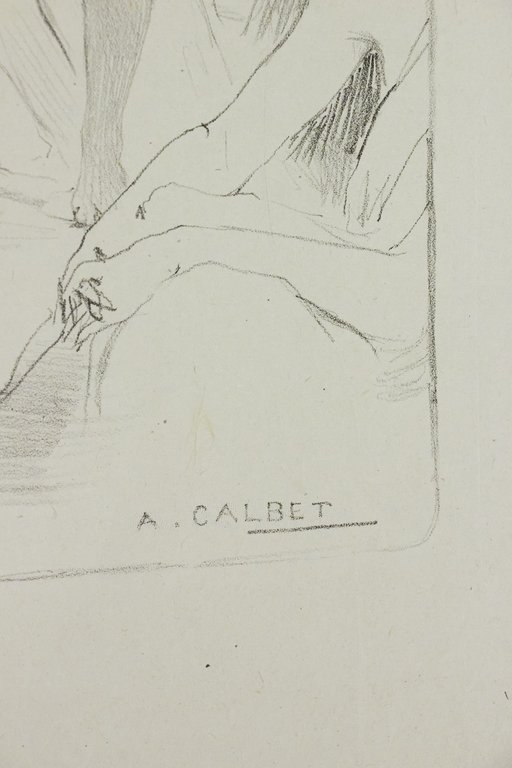 "L'inconnue" - Lithographie originale sur Chine - L'Estampe Moderne