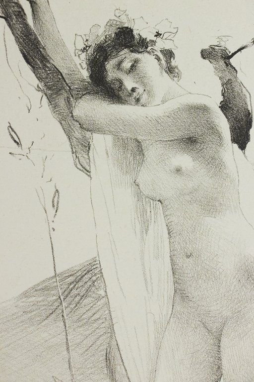 "L'inconnue" - Lithographie originale sur Chine - L'Estampe Moderne