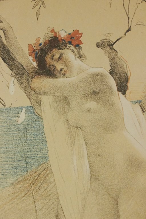 "L'inconnue" - Lithographie originale sur Japon - L'Estampe Moderne
