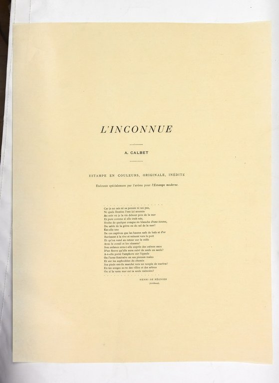 "L'inconnue" - Lithographie originale sur Japon - L'Estampe Moderne