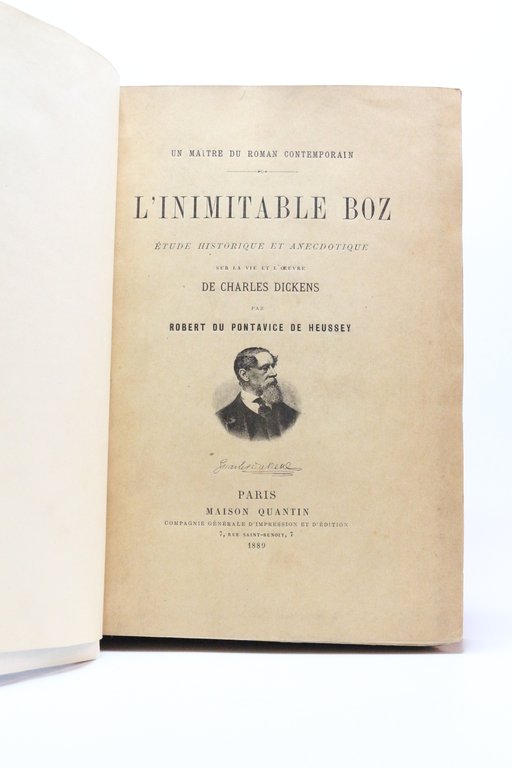 L'inimitable Boz. Etude historique et anecdotique sur la vie et …
