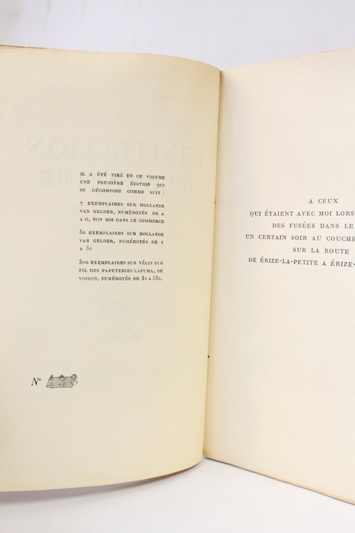 L'initiation d'un homme 1917 - Exemplaire de Maurice Saillet