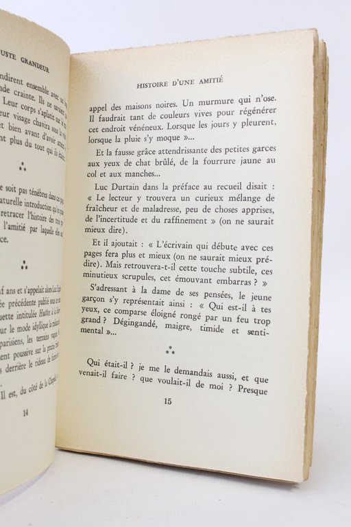 L'injuste grandeur précédé de Histoire d'une amitié par Lanza Del …