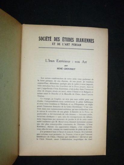 L'Iran extérieur : son art. Séance du 16 Décembre 1930 …