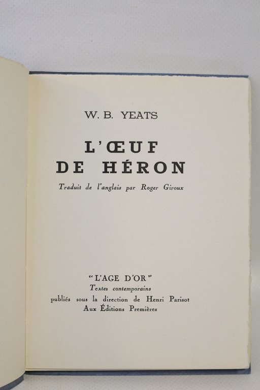 L'oeuf de héron