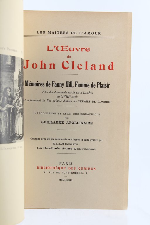 L'Oeuvre de John Cleland