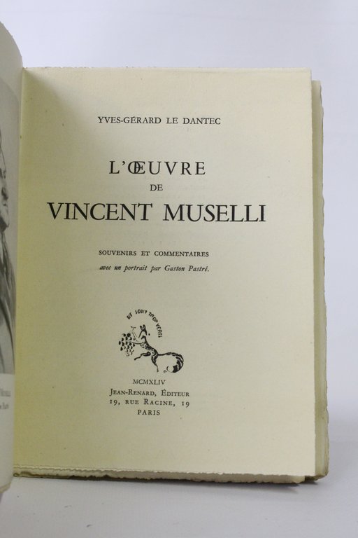 L'oeuvre de Vincent Muselli