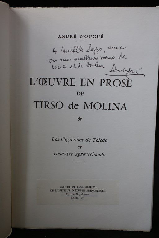 L'oeuvre en prose de Tirso de Molina