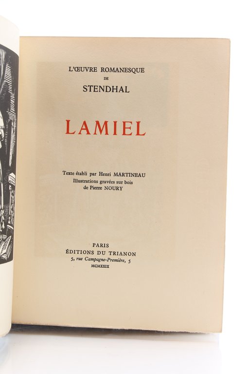 L'Oeuvre romanesque de Stendhal. Oeuvres complètes en 11 volumes