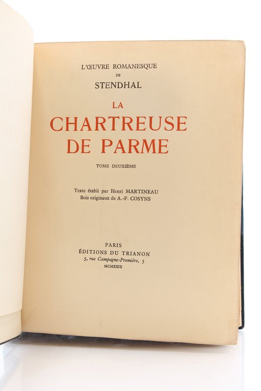 L'Oeuvre romanesque de Stendhal. Oeuvres complètes en 11 volumes