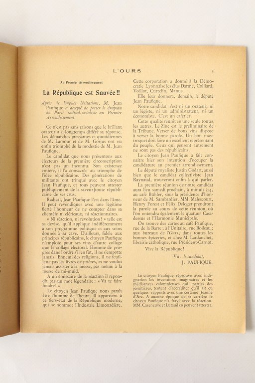 L'ours N°7 de la deuxième année