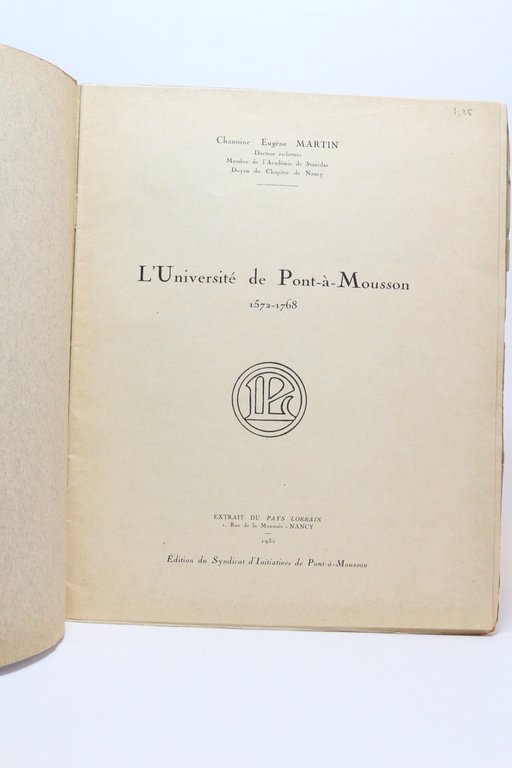 L'université de Pont-à-Mousson