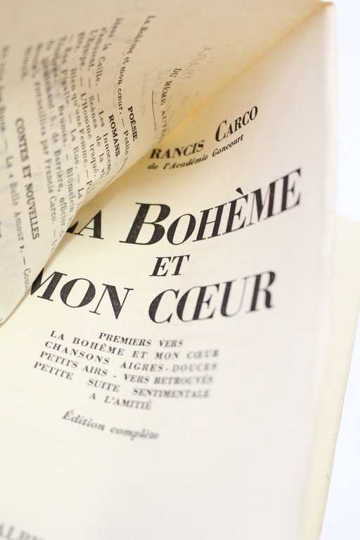 La bohème et mon coeur