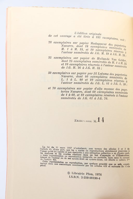 La Bouteille à la Mer. Journal 1972-1976