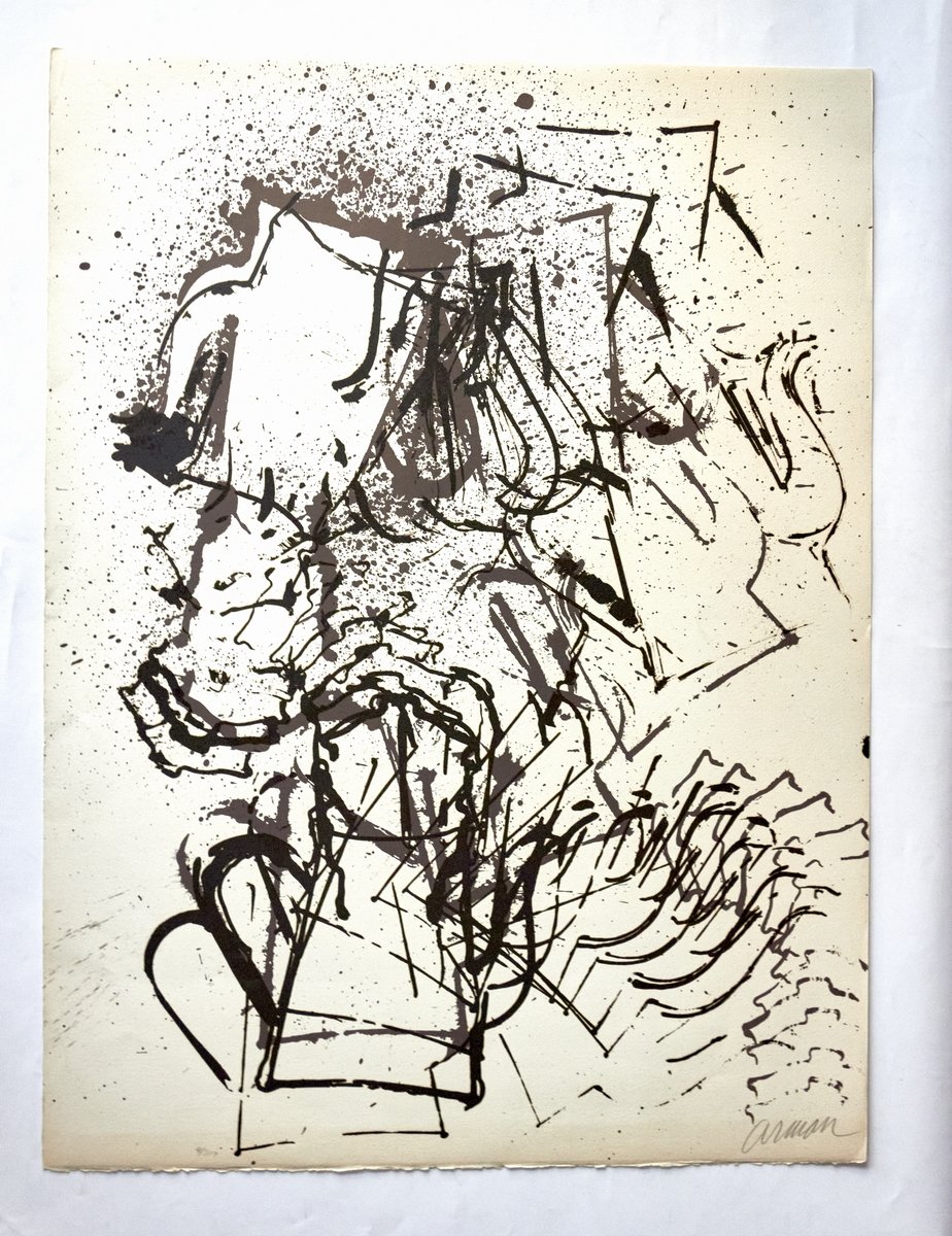 La cafetière - Lithographie originale signée de Fernandez Arman