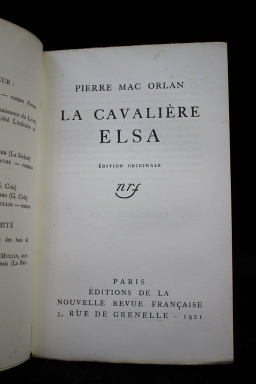 La cavalière Elsa