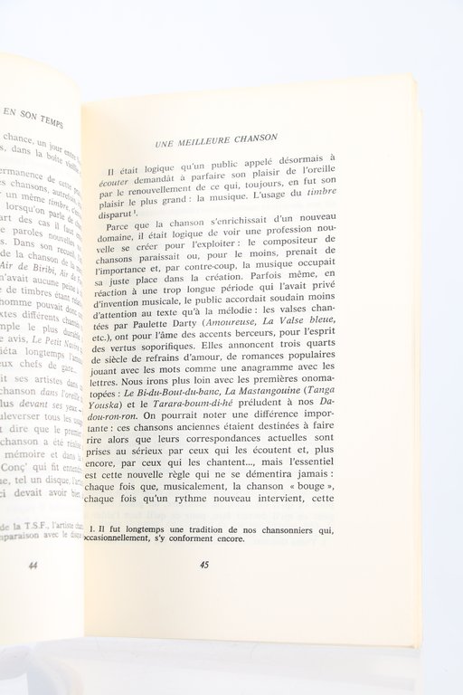La Chanson en son temps. De Béranger au Juke box