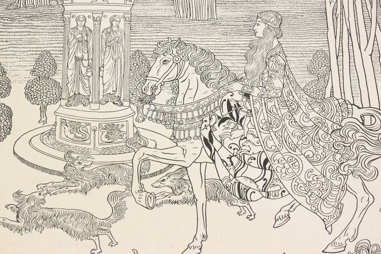 "La châtelaine" - Lithographie originale sur Chine - L'Estampe Moderne