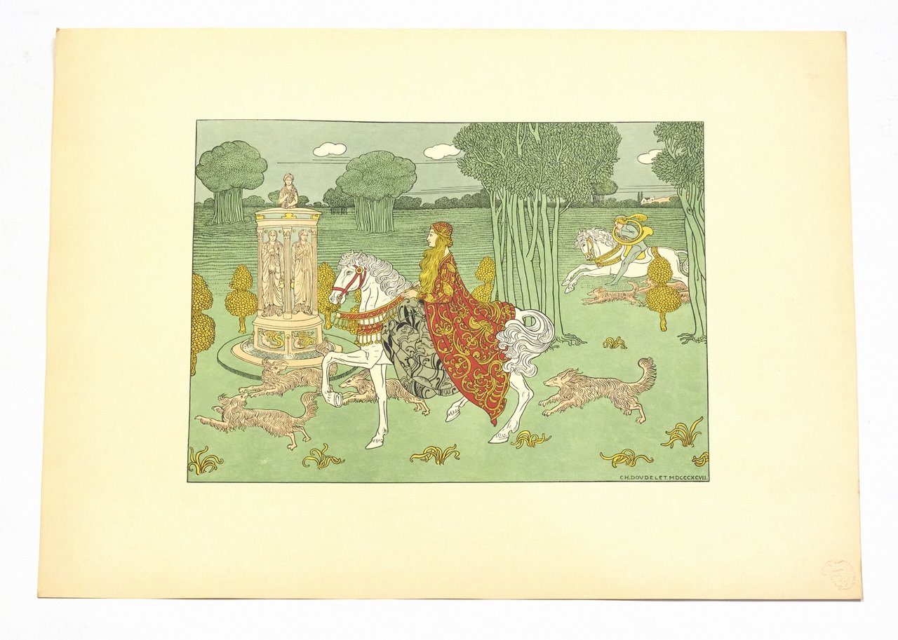 "La châtelaine" - Lithographie originale sur Japon - L'Estampe Moderne