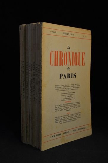 La Chronique de Paris du N°1 au N°9, collection complète