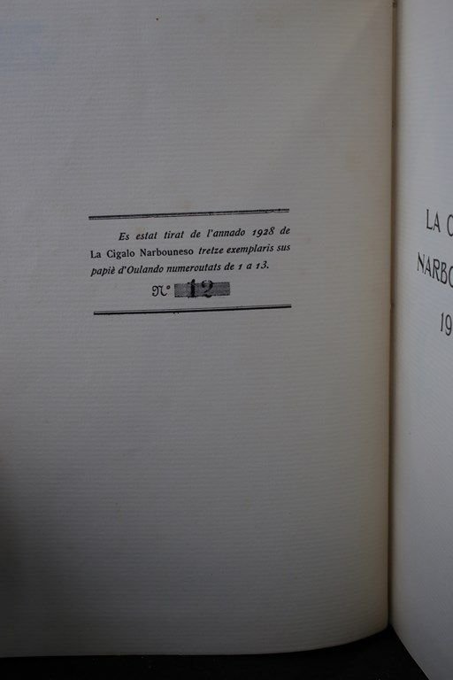 La cigalo narbouneso. Années 1928 et 1930 complètes