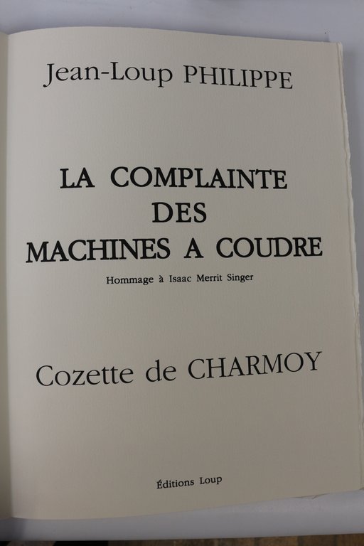 La complainte des machines à coudre