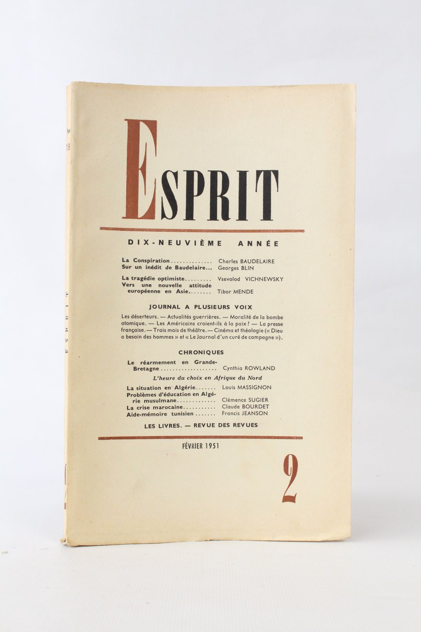 La conspiration - In Esprit N°176 de la 19ème année