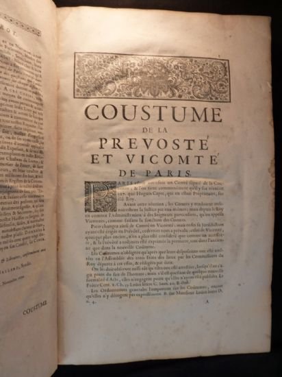 La coûtume de la prevosté et vicomté de Paris