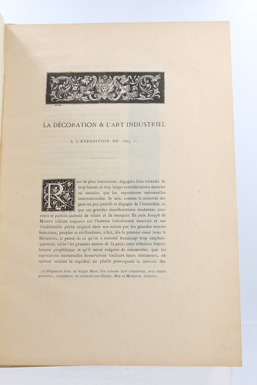 La Décoration & l'Art industriel à l'Exposition de 1889