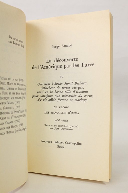 La découverte de l'Amérique par les Turcs ou comment Jamil …