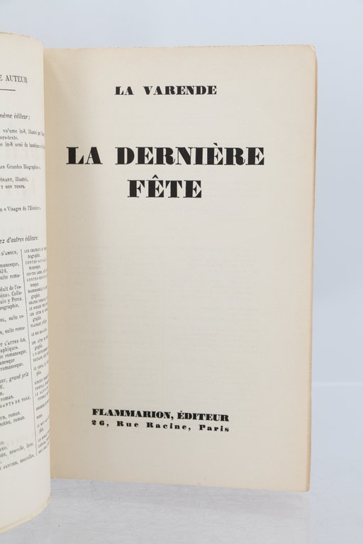 La dernière fête