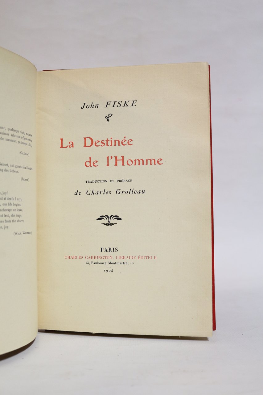 La destinée de l'homme