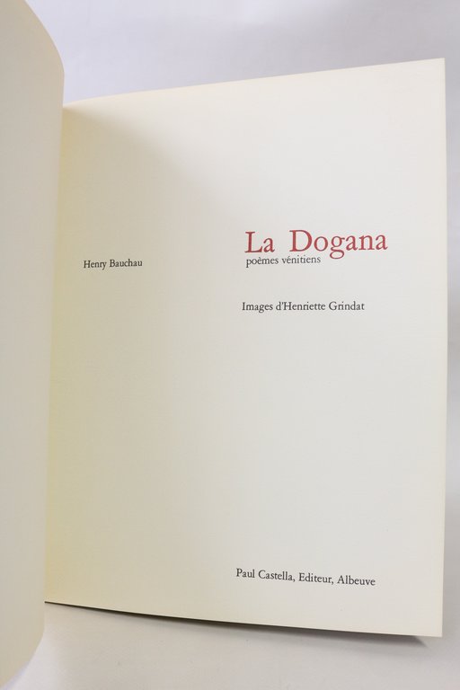 La dogana. poèmes vénitiens