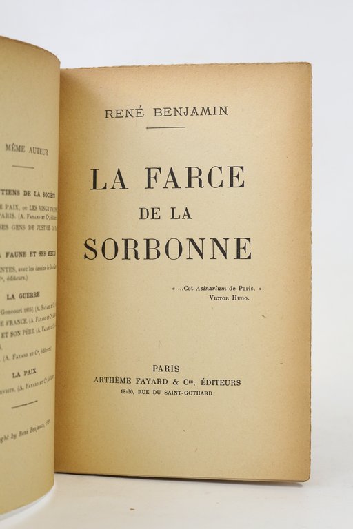 La farce de la Sorbonne