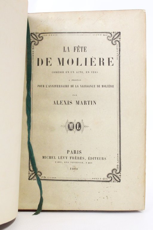 La fête de Molière, comédie en 1 acte et en …