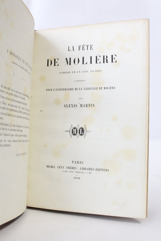La fête de Molière, comédie en 1 acte et en …