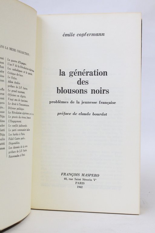 La génération des blousons noirs - Problèmes de la jeunesse …