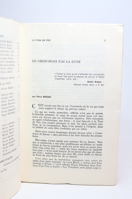 La grammaire de Jarnac. In La tour de feu N°80