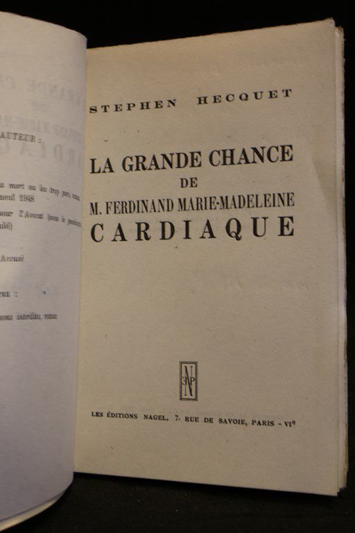 La grande chance de Marie-Madeleine cardiaque