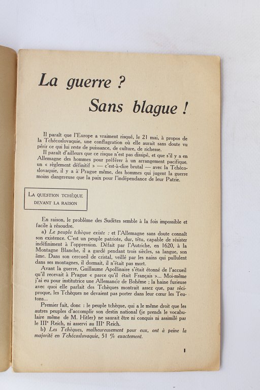 La guerre ? sans blague ! - In Pavés de …