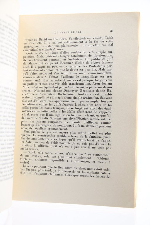 La libération du Juif II : portrait d'un juif