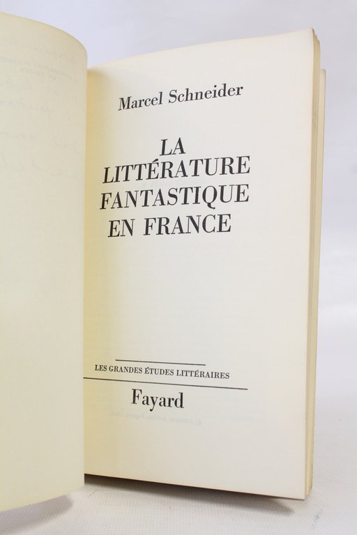La littérature fantastique en France