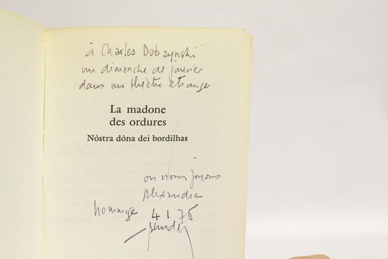 La Madone des ordures. Nostra dona dei bordilhas